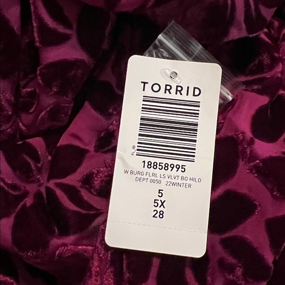 Torrid Velvet Tunic Top - Picture 5 of 5